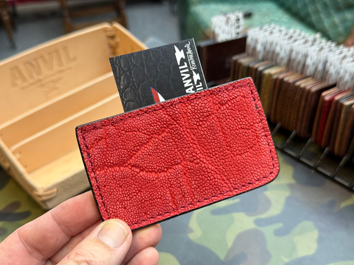 Single Pocket Card Wallet - Red Elephant