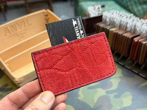 Single Pocket Card Wallet - Red Elephant
