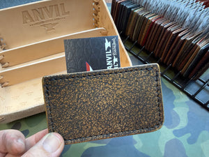 Single Pocket Card Wallet - SaddleTan Cape Buffalo