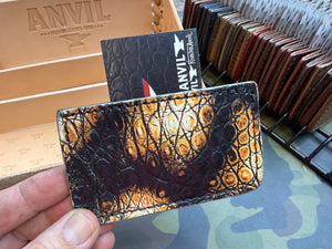 Single Pocket Card Wallet - Tortoise Alligator