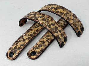 Snakeskin Leather Bracelet / Cuff: Natural