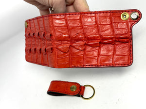 Standard Bifold Chain Wallet - Red Hornback