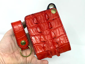 Standard Bifold Chain Wallet - Red Hornback