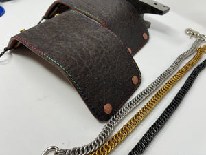 Trifold Chain Wallet - Nicotine Elephant