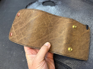 Trifold Leather Chain Wallet - Elephant