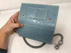 Trucker Trifold Wallet - Ice Blue Python