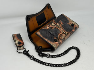 Trucker Trifold Wallet - Strawberry Cream Soda Python