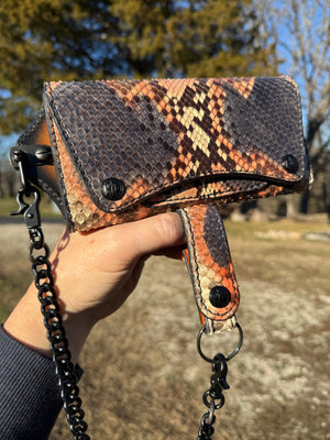 Trucker Trifold Wallet - Strawberry Cream Soda Python
