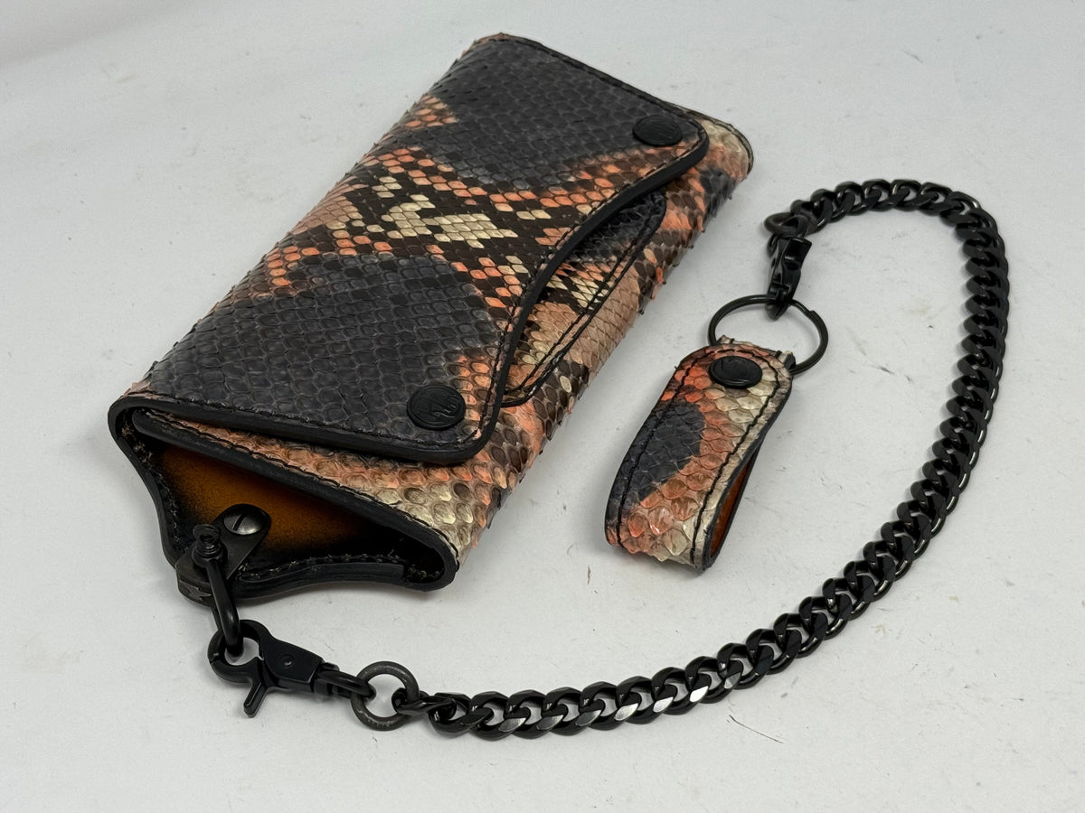 Trucker Trifold Wallet - Strawberry Cream Soda Python