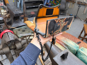 Trucker Trifold Wallet - Strawberry Cream Soda Python