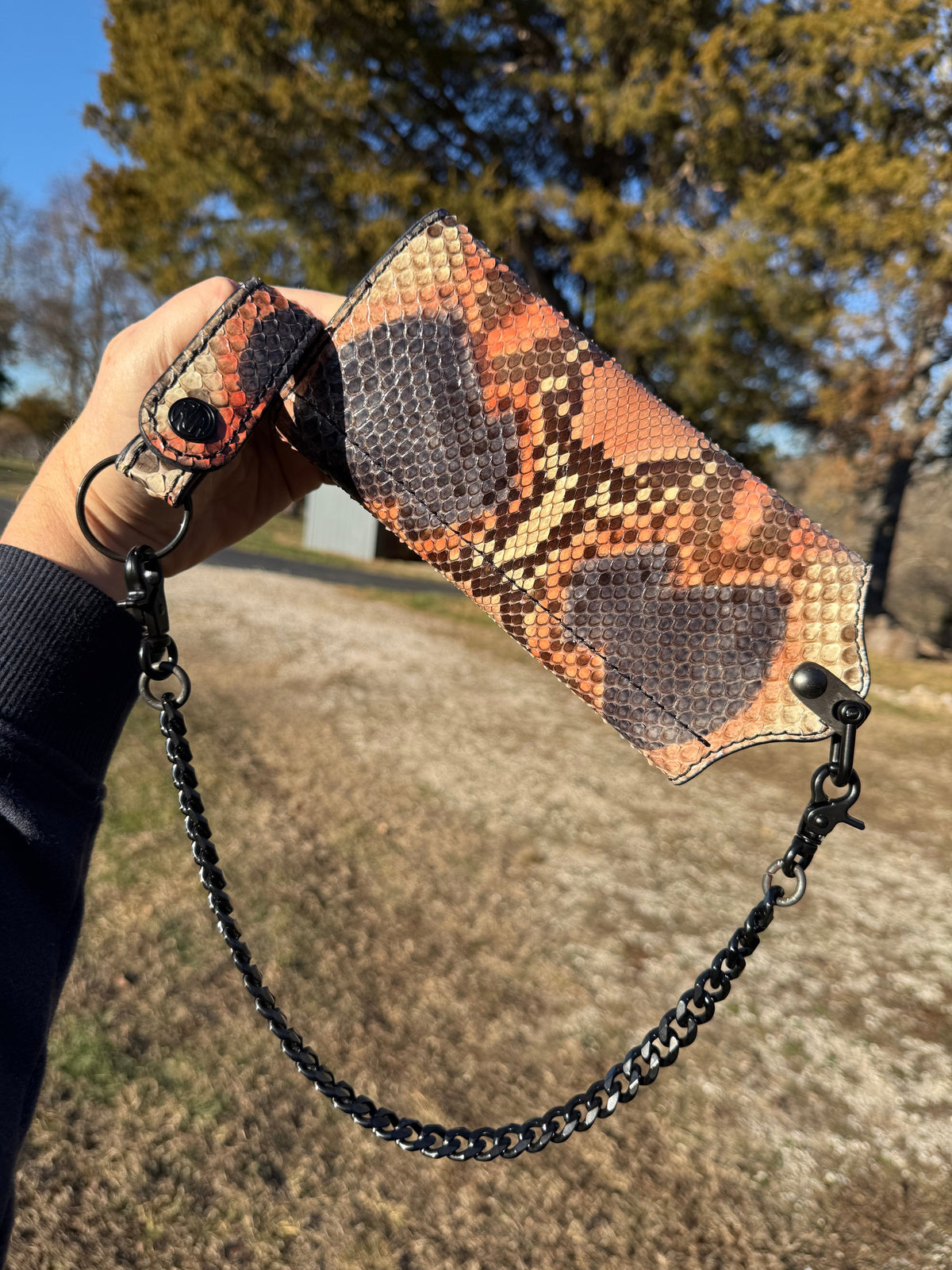 Trucker Trifold Wallet - Strawberry Cream Soda Python