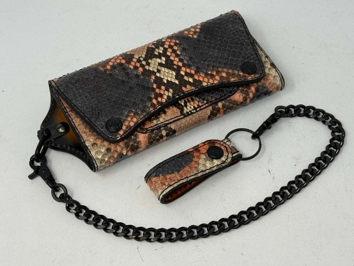 Trucker Trifold Wallet - Strawberry Cream Soda Python