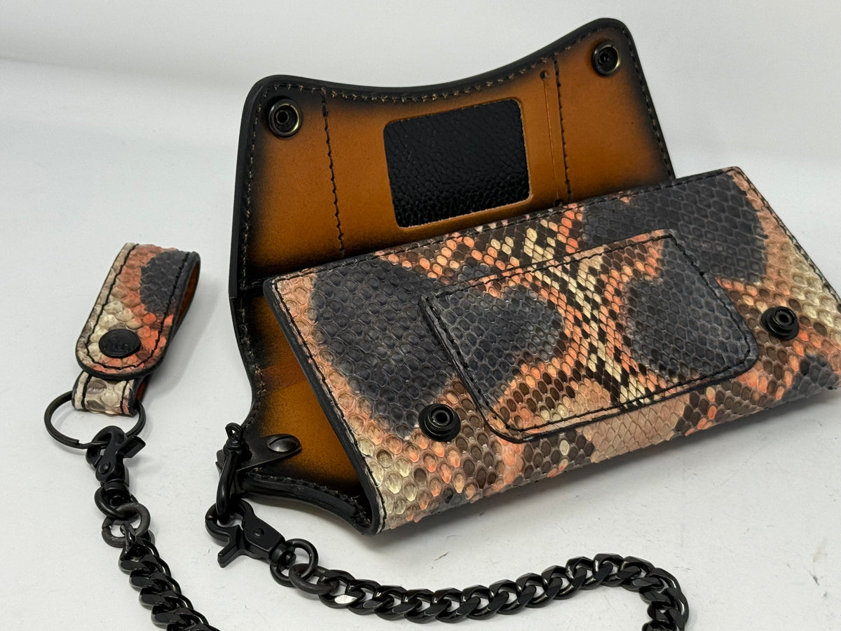 Trucker Trifold Wallet - Strawberry Cream Soda Python