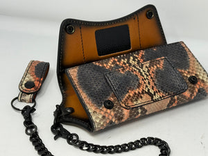 Trucker Trifold Wallet - Strawberry Cream Soda Python