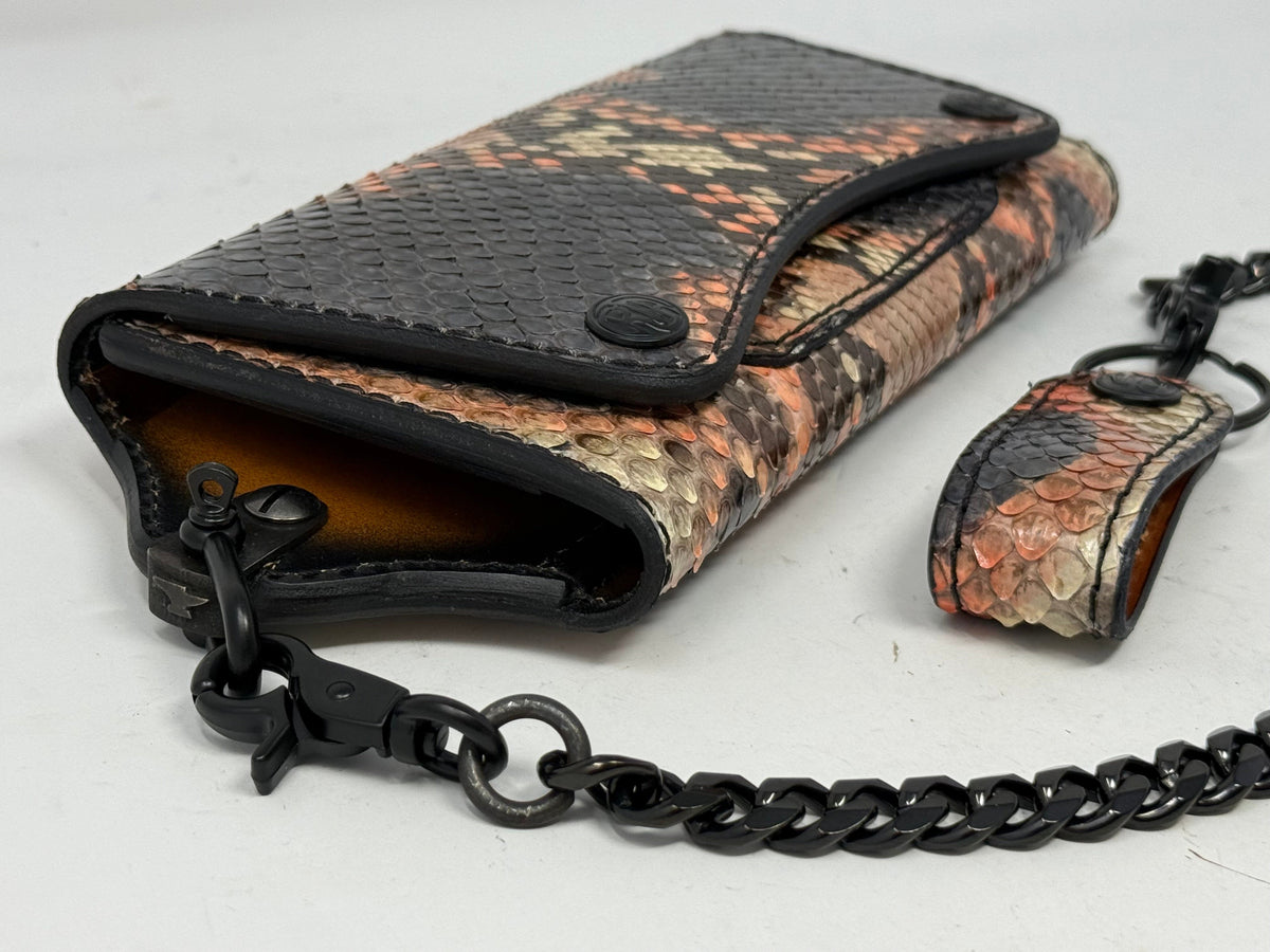 Trucker Trifold Wallet - Strawberry Cream Soda Python