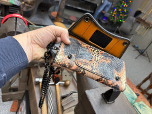 Trucker Trifold Wallet - Strawberry Cream Soda Python