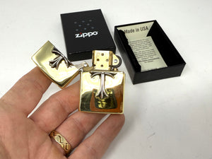 Zippo Lighter - 925 Silver Anvil Cross