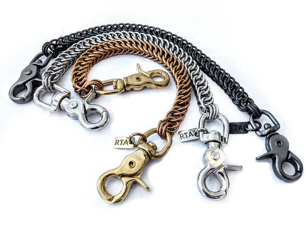 Chainmaille Wallet Chain Clasp - Brass - Anvil Customs