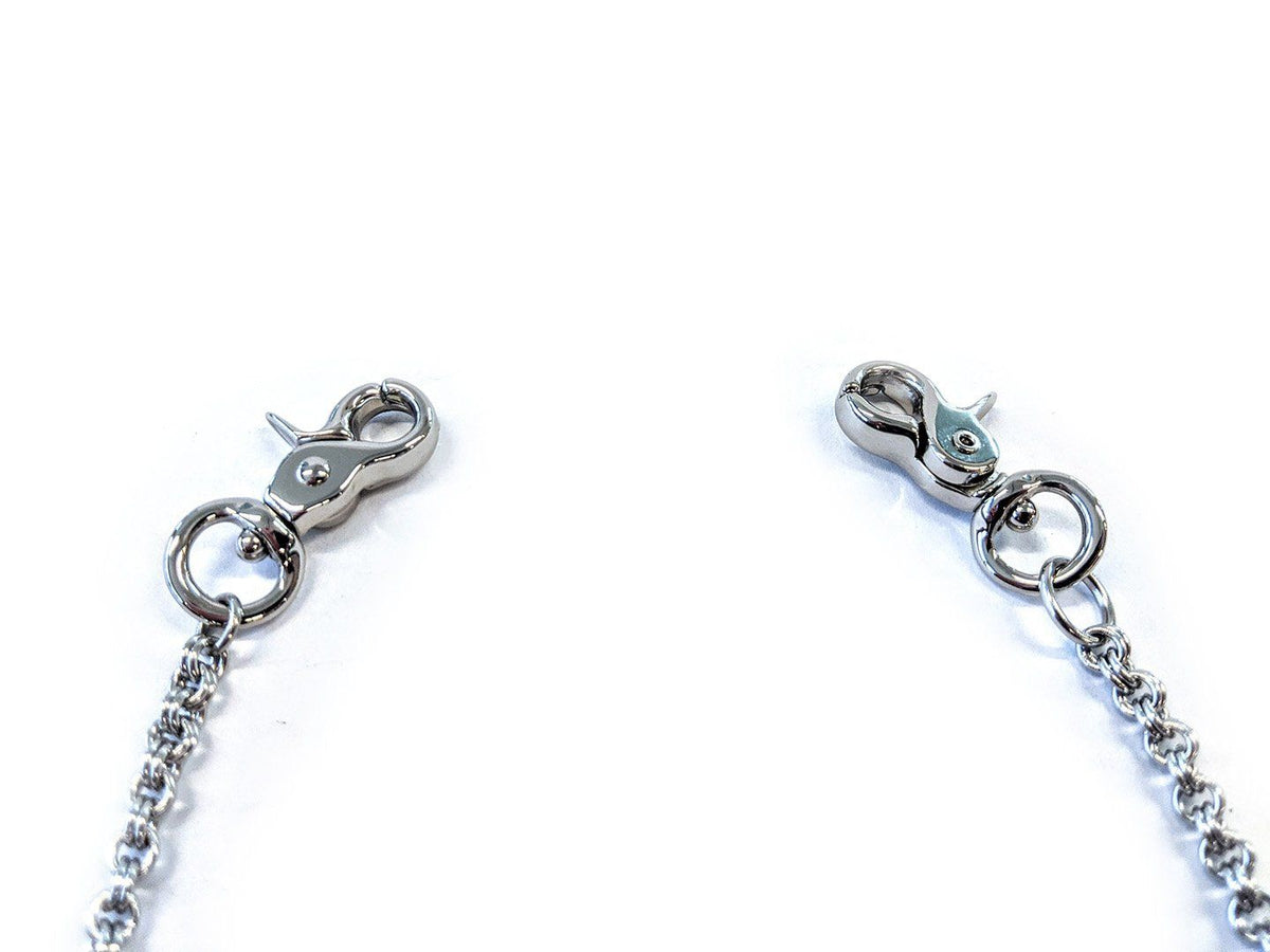 21 Inch Anvil Wallet Chain - Slim 2 In 2 with White Belt Charm