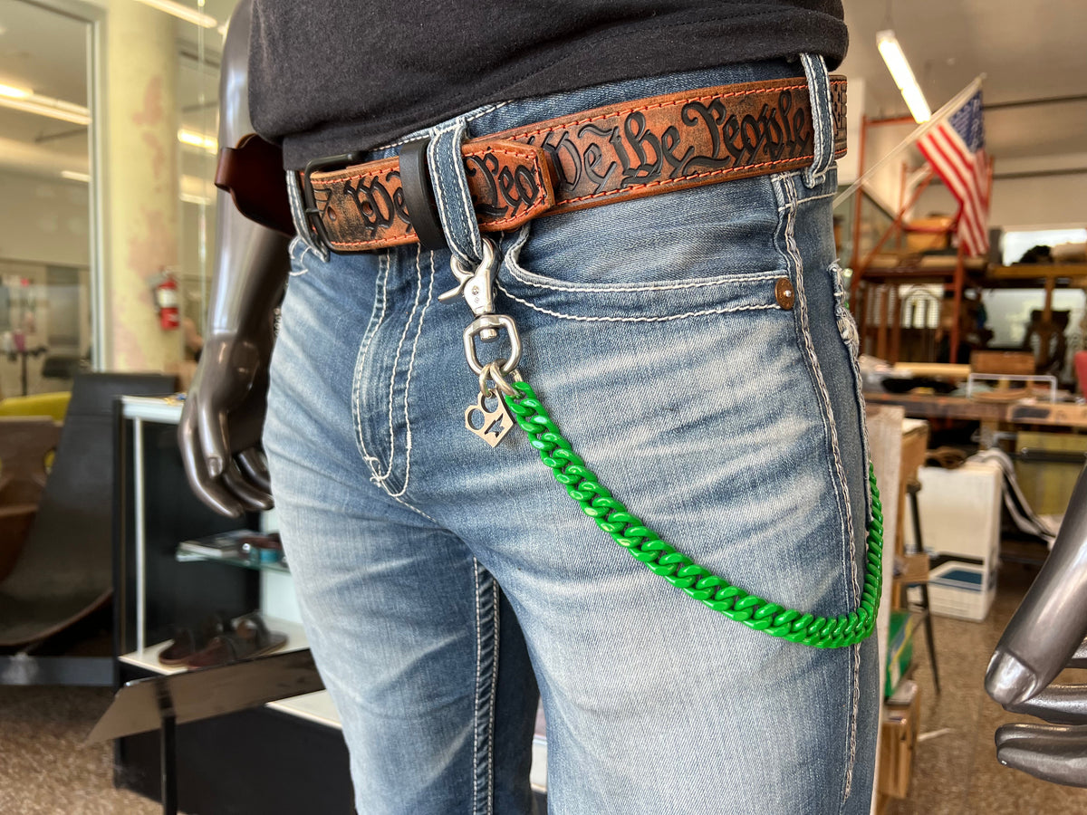 Liangery Wallet Chain, Wallet Long Purse Chain Punk Key Chain With Chain  for Biker Trucker Motorcycle Pants Jean, Silver 11.81 inch for Men Women