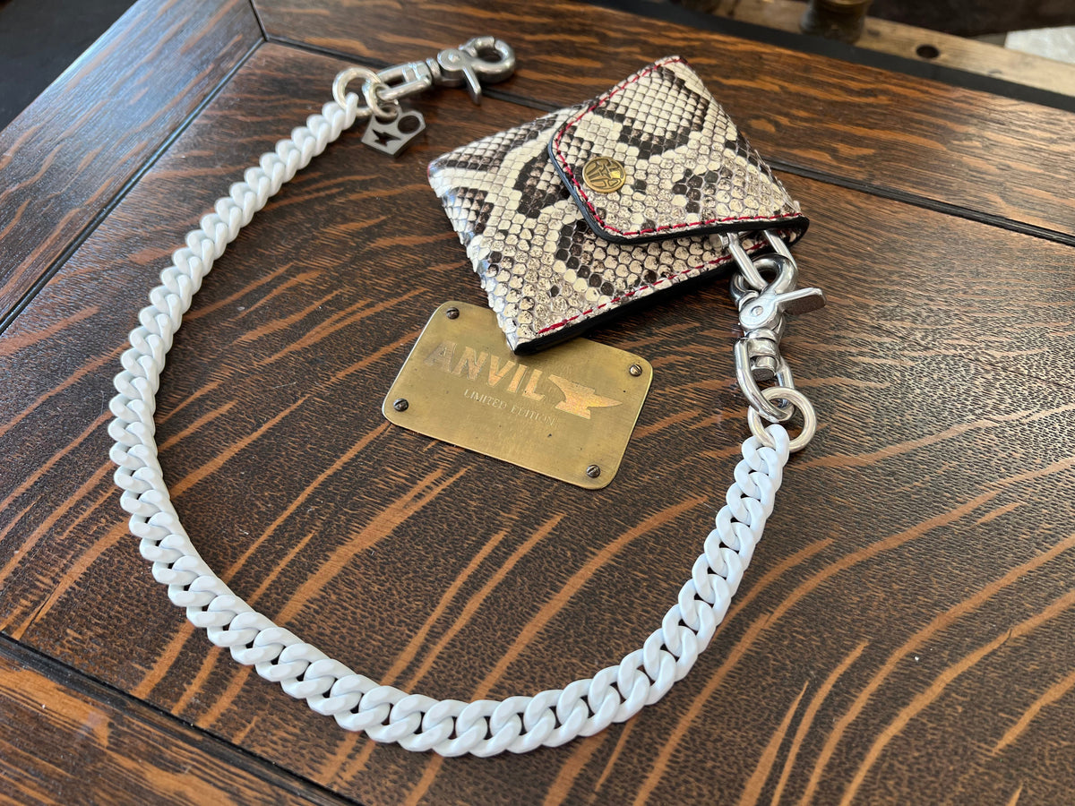 Anvil Customs 22 inch Leather Strap Wallet Chain Brown