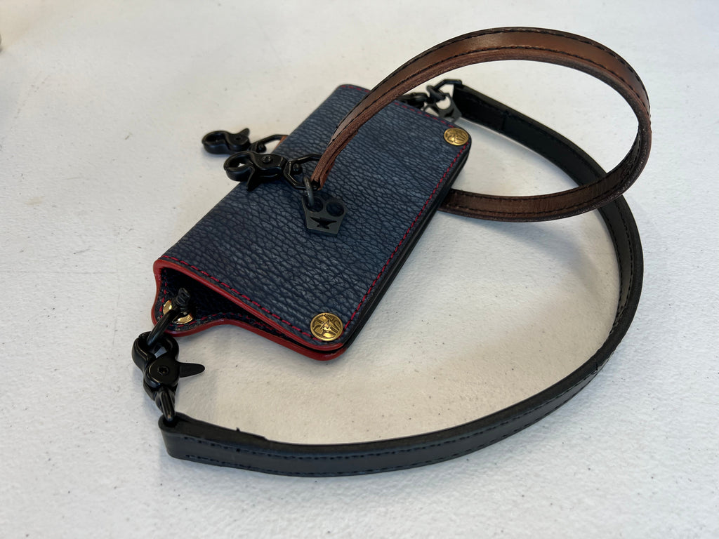22 Inch Leather Strap Wallet Chain