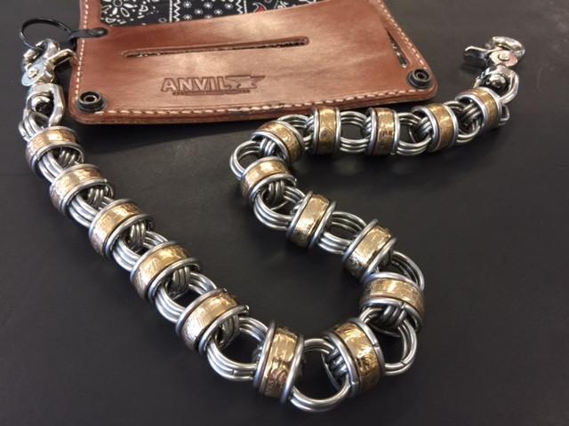 Anvil Customs RTAnvil - ‘Filed’ Oval Link Wallet Chain 18” / Black