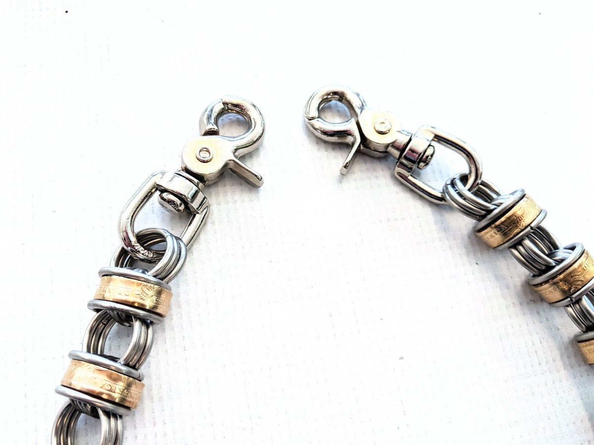 22 Inch U.S. Gold Dollar Chain Mail Wallet Chain - Anvil Customs