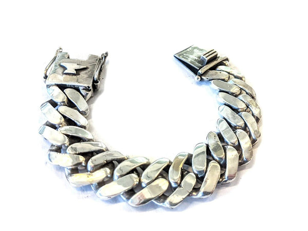 Sterling Silver Cubic Zirconia Stones Cuban Link Bracelet 13 mm – Avianne  Jewelers