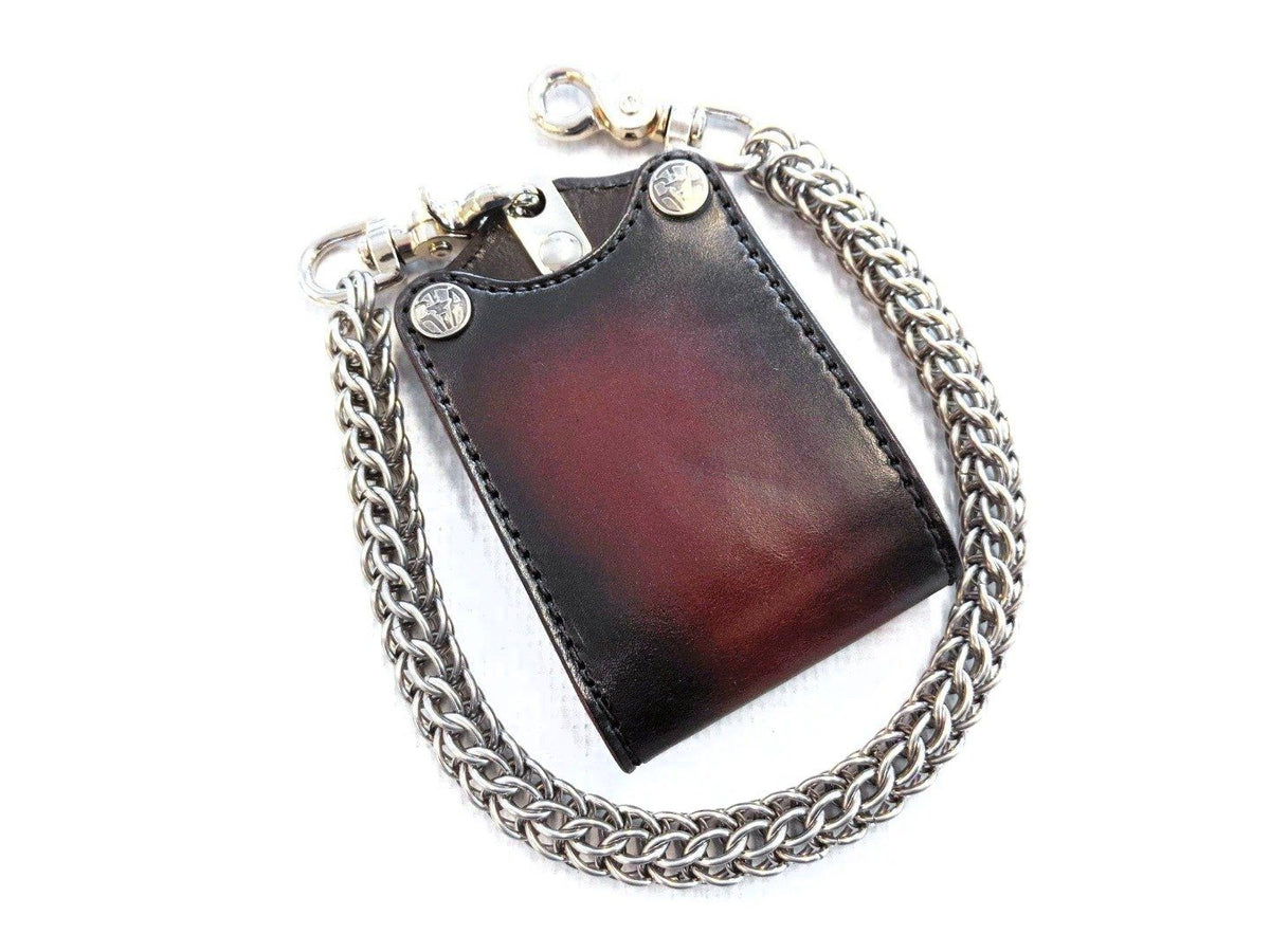 Long Biker Leather Chain Wallet - G4 - Anvil Customs