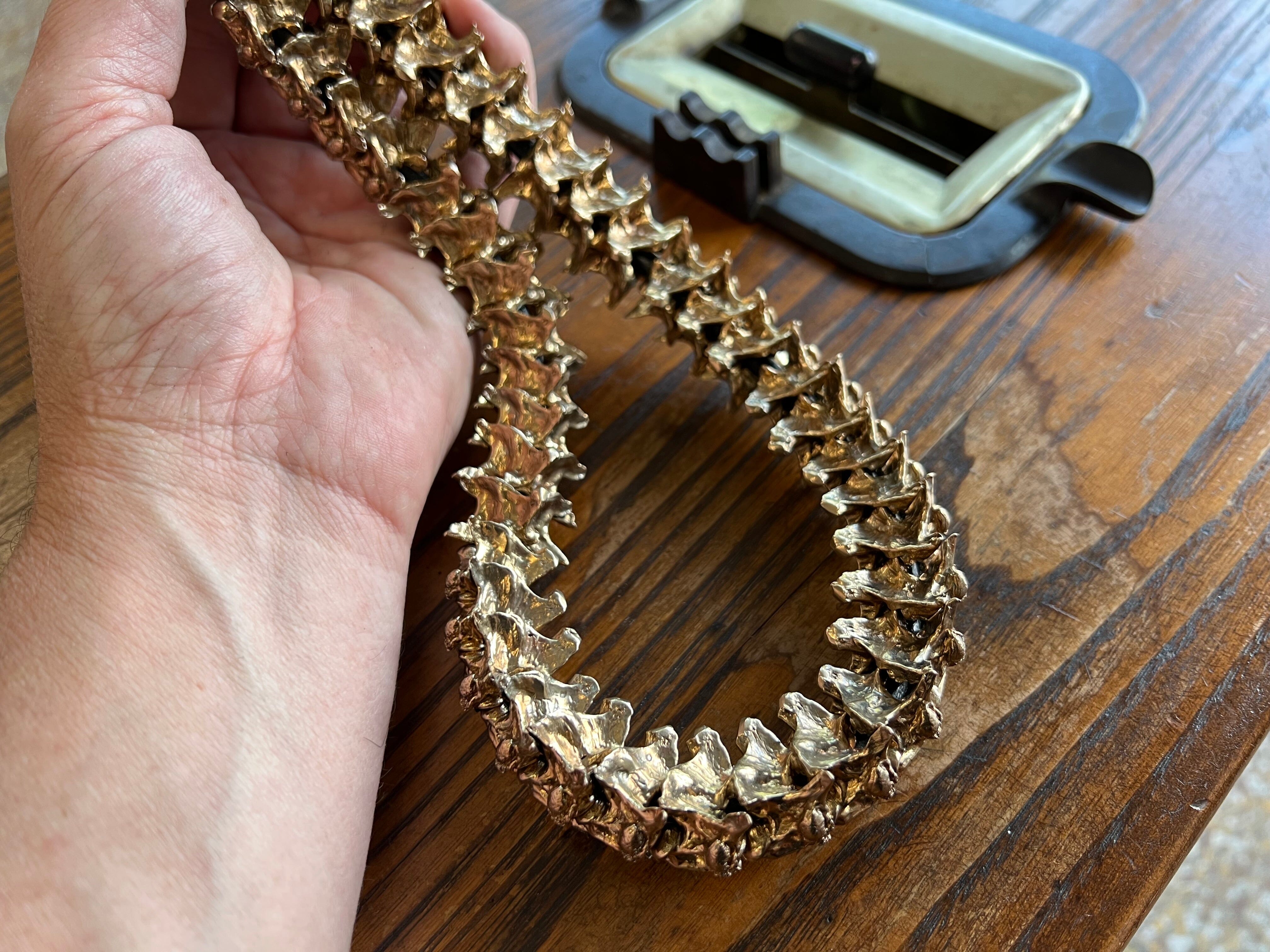 Copperhead Snake Vertebrae Bead for Paracord Lanyard - Anvil Customs