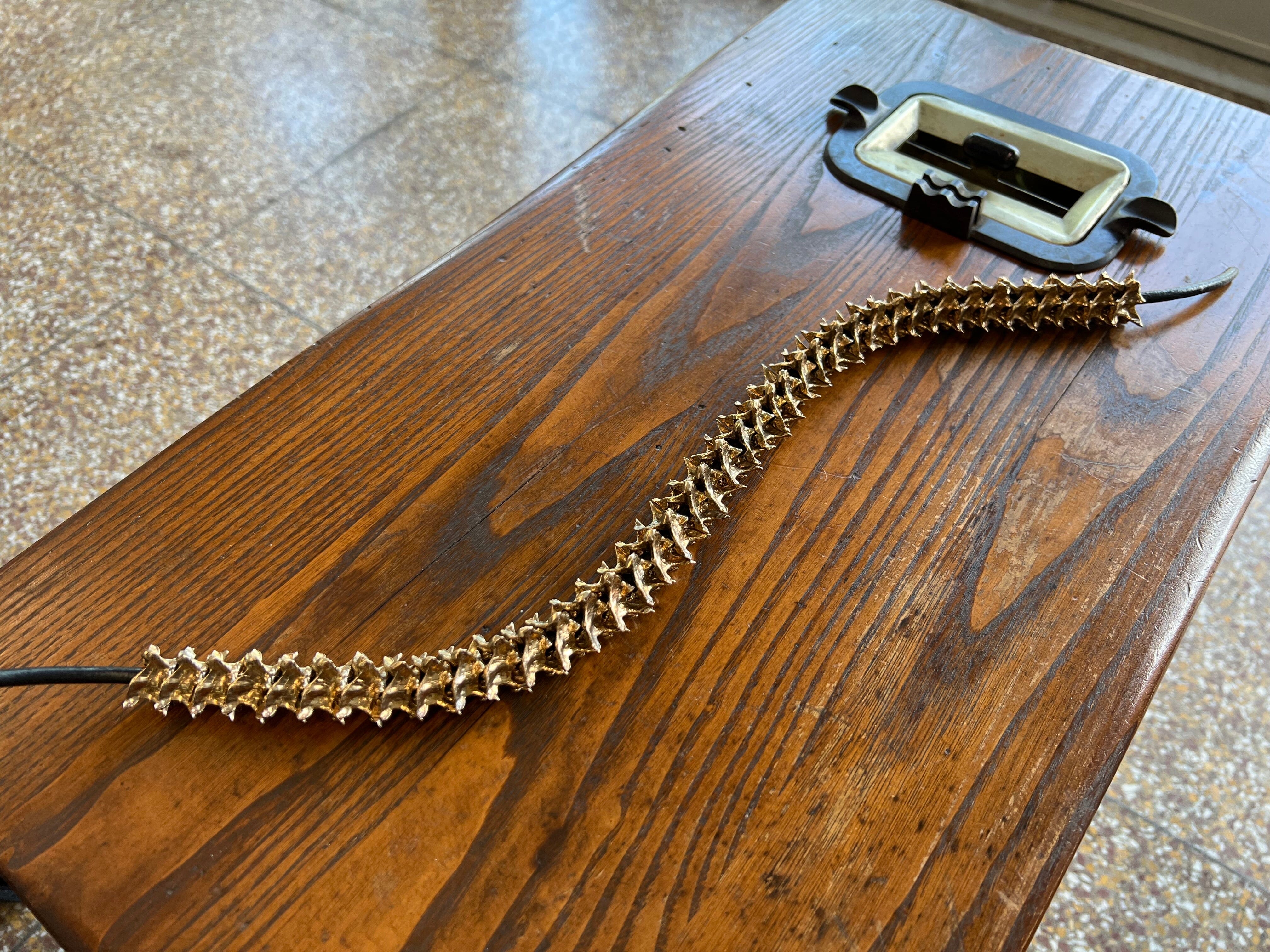 Copperhead Snake Vertebrae Bead for Paracord Lanyard - Anvil Customs