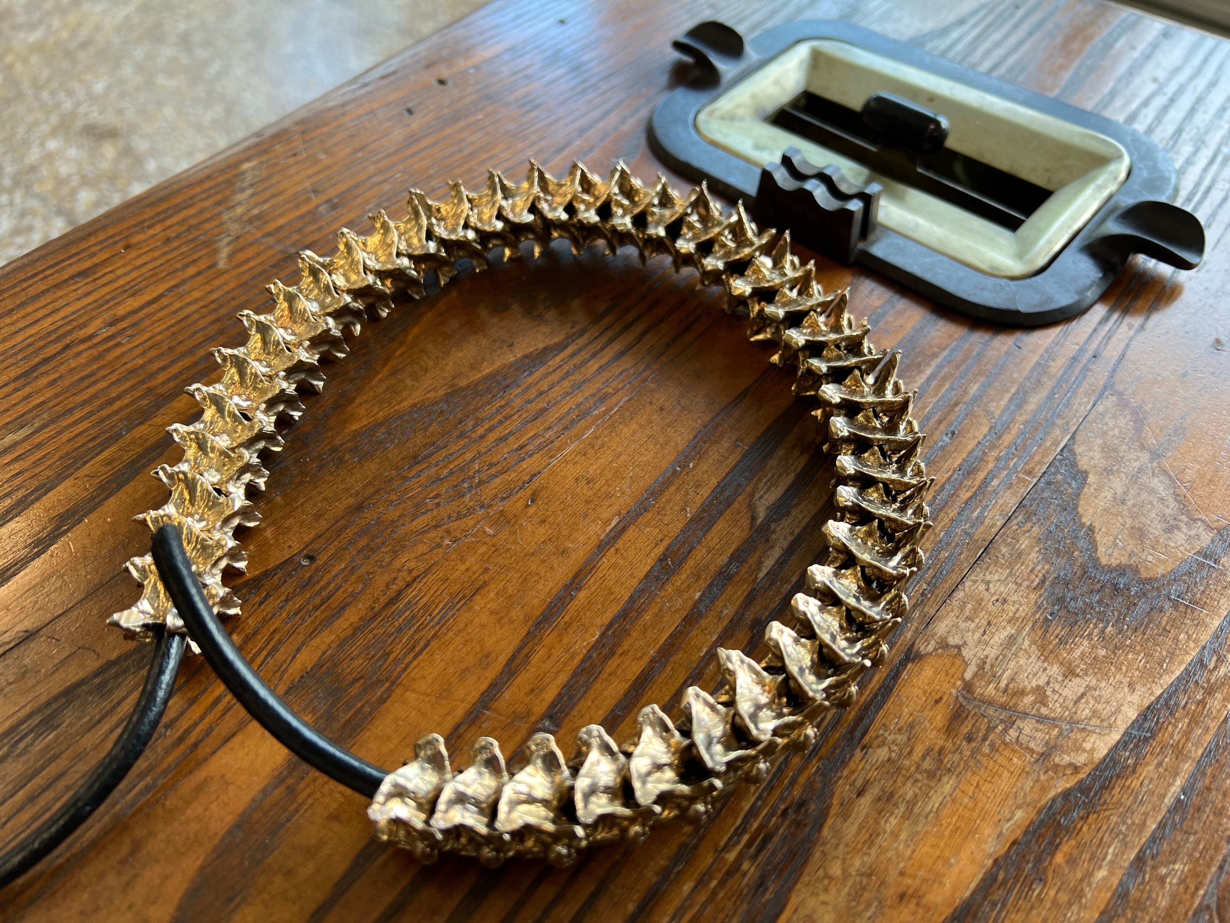 Copperhead Snake Vertebrae Bead for Paracord Lanyard - Anvil Customs