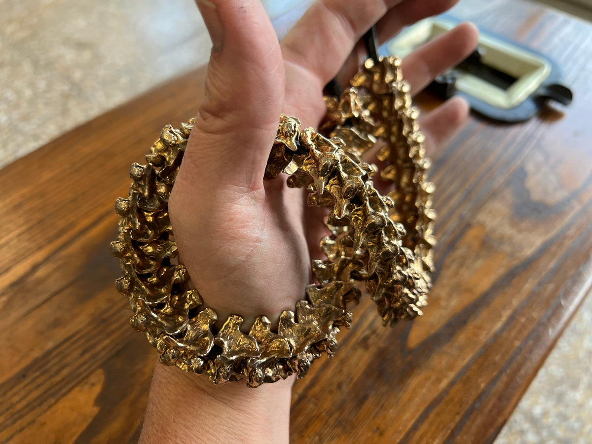 Copperhead Snake Vertebrae Bead for Paracord Lanyard Anvil Customs