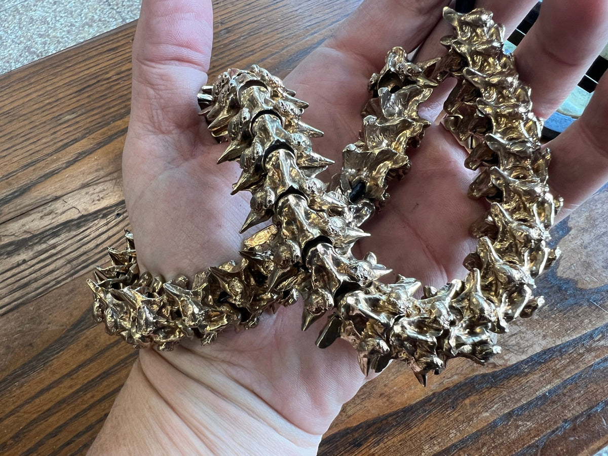 Copperhead Snake Vertebrae Bead for Paracord Lanyard Anvil Customs