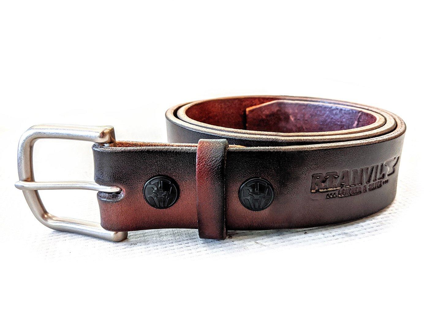 Mens Brown Leather Belt [Handmade] [Personalized]