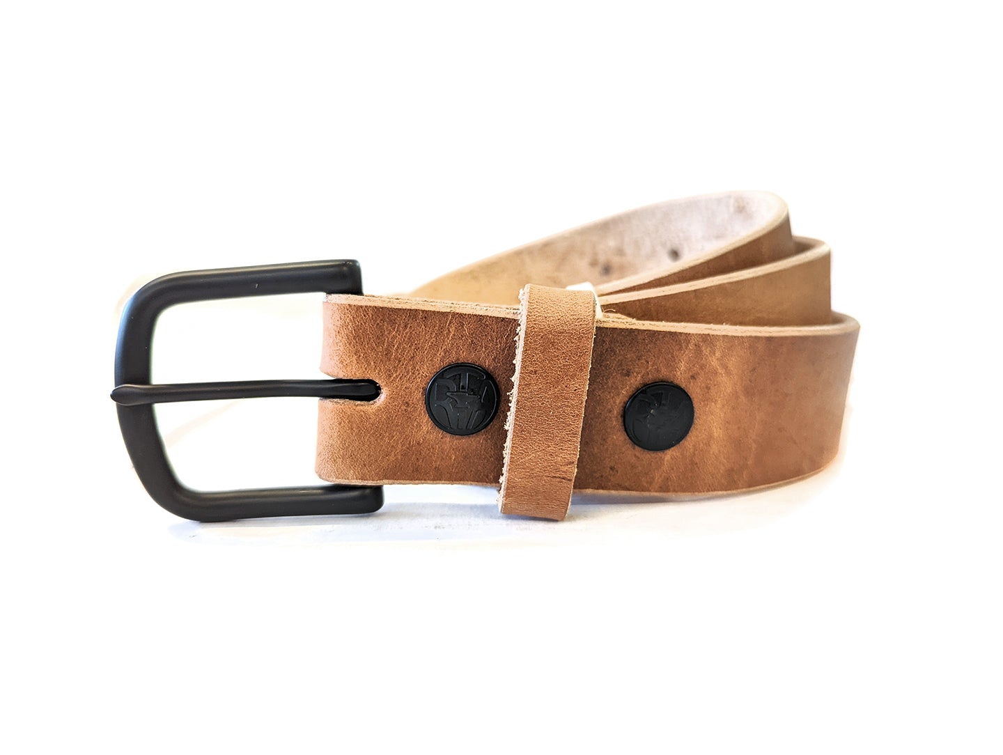 Craft Olive Leather Belt, Handmade American Harness Thick Belt