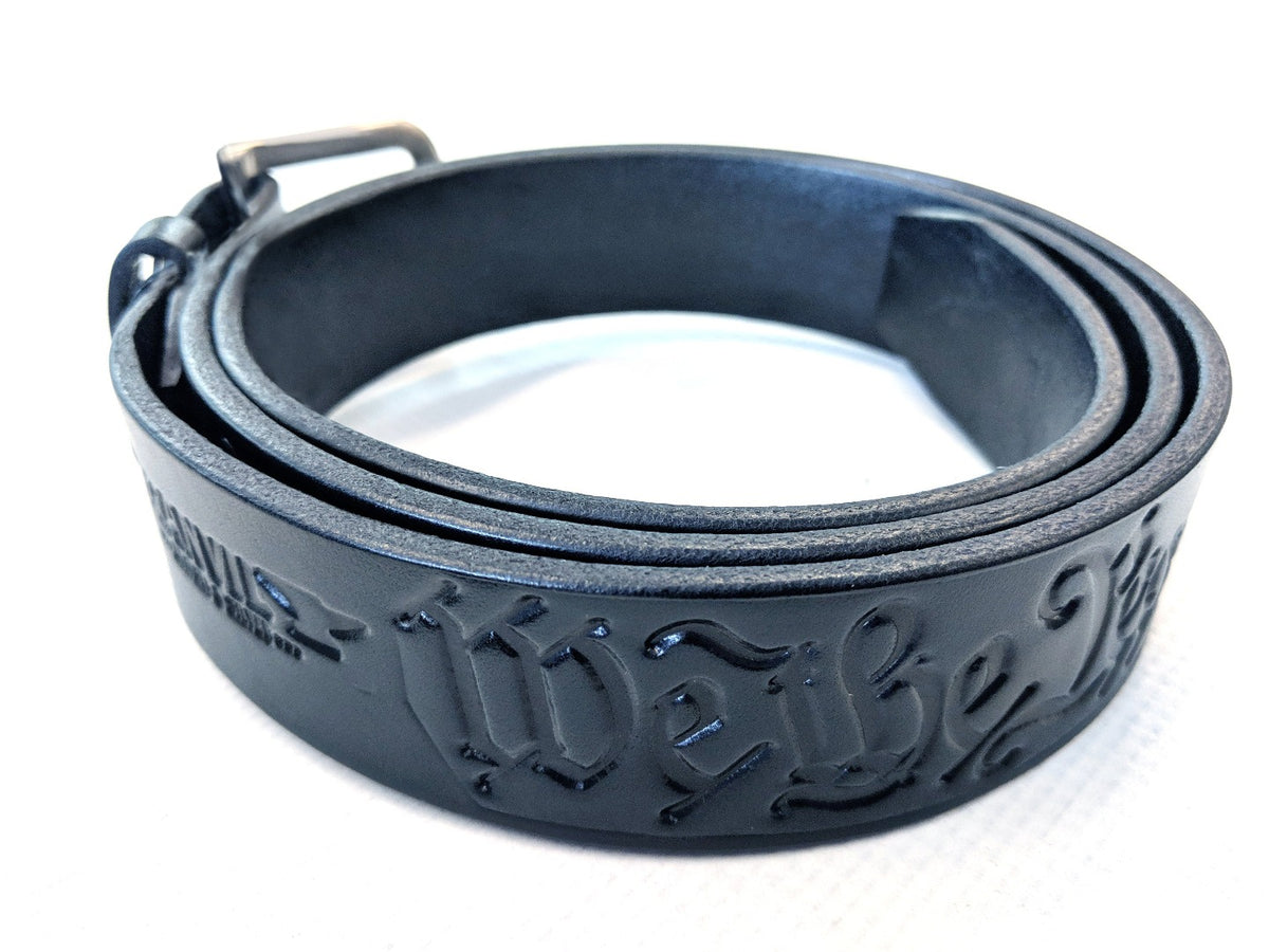 Custom Leather Belt - We The People - Anvil Customs
