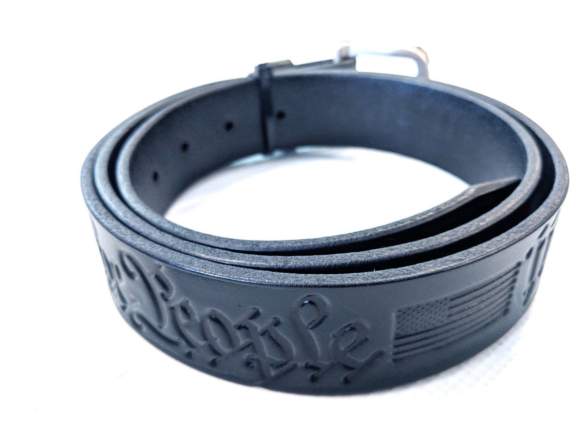 Custom Leather Belt - We The People - Anvil Customs