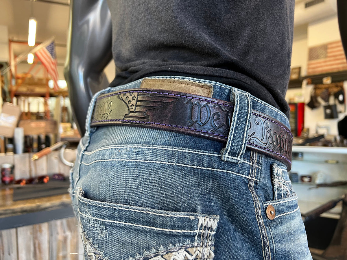 Anvil Leather Belt - We The People 30 / Distressed Blue