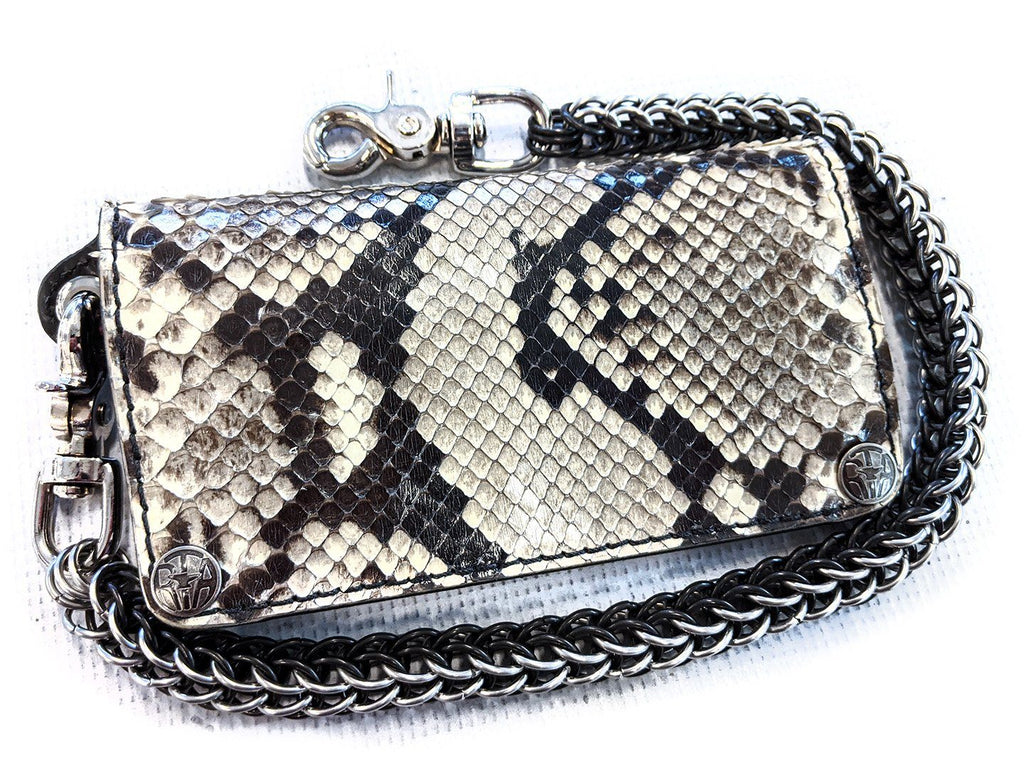 Shop Michael Kors MOTT Chain Leather Python Chain Wallet Long Wallets by  DreamShopper