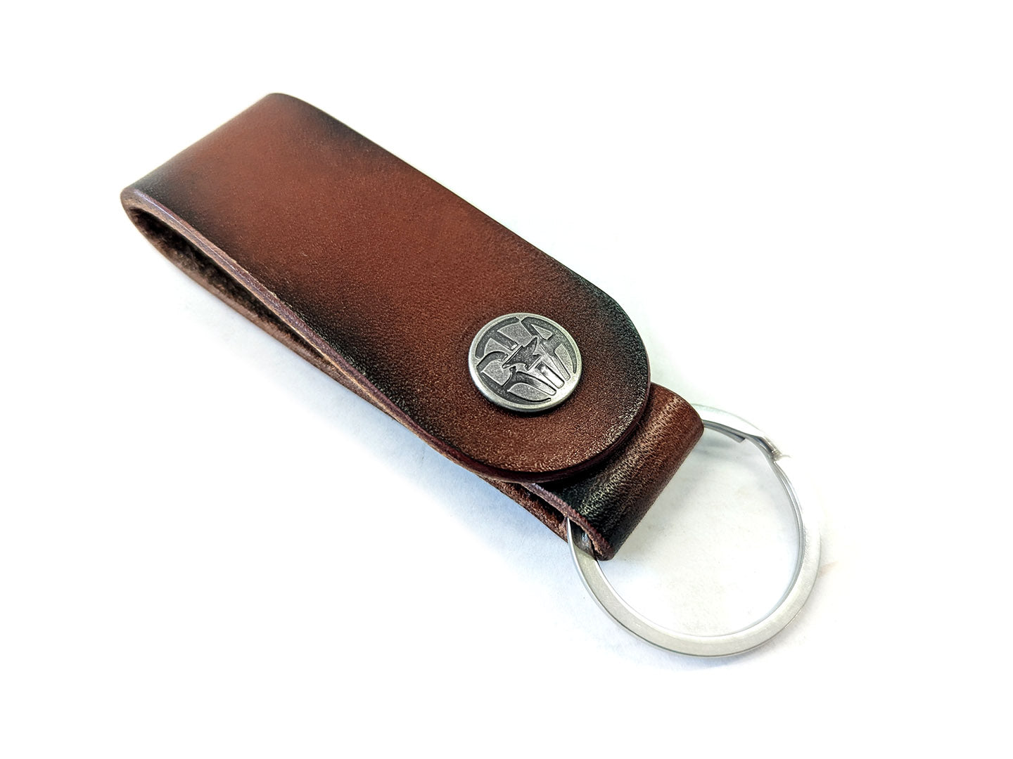 Belt Loop Leather & Brass Keychain - Natural