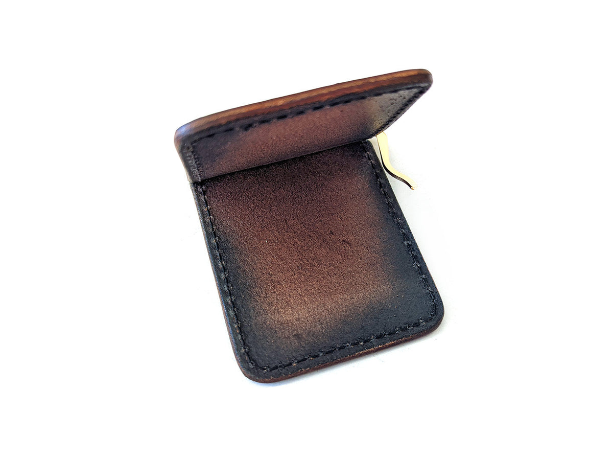 Vintage Alligator Embossed Cowhide Money Clip Wallet