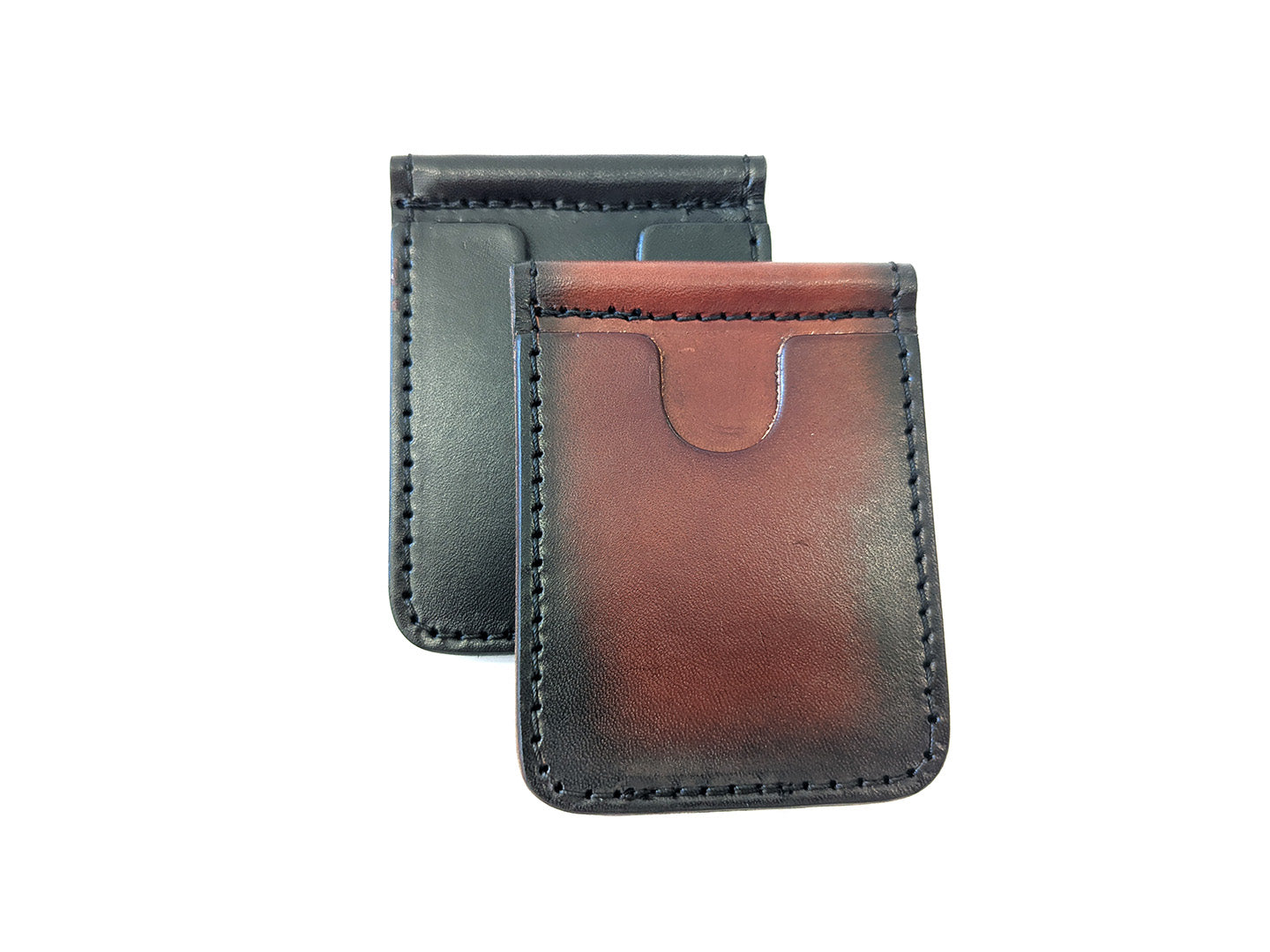 Leather Money Clip Wallet Black Leather Money Clip Wallet Black