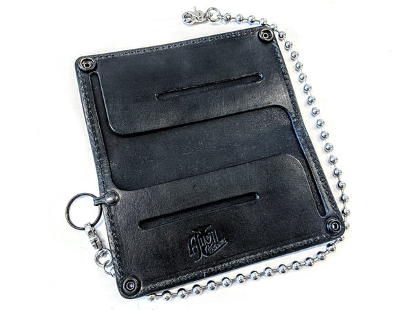 Long Biker Leather Chain Wallet - G4 - Anvil Customs