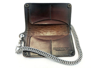 Long Biker Leather Chain Wallet - Orc Rider