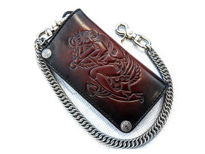 Long Biker Leather Chain Wallet - Pin Up Sailor