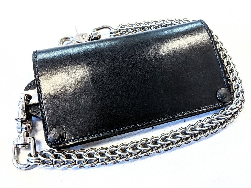 Long Biker Leather Chain Wallet - G4 - Anvil Customs
