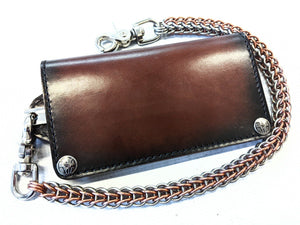 Long Biker Leather Chain Wallet - Anvil Customs