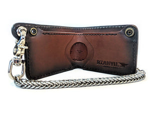 Mini Bifold Leather Chain Wallet - Orc Rider